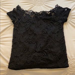 Black lace shirt!!!
